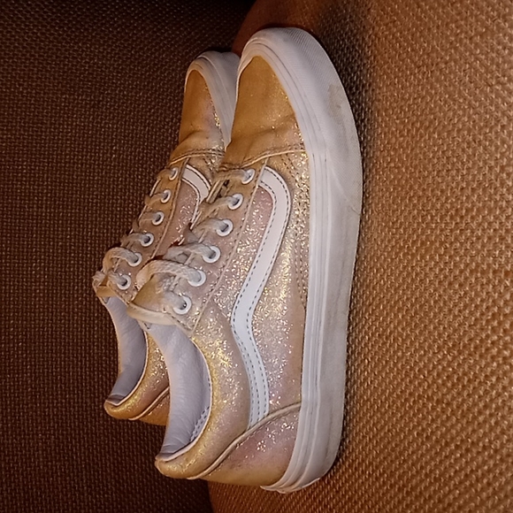 Vans Other - VANS Girls Iridescent Glitter Sneakers Size 3